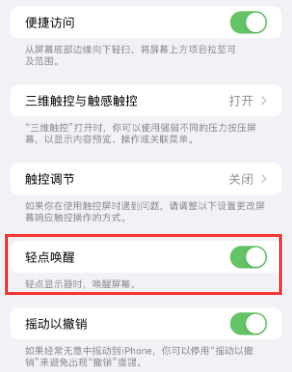 高陵苹果授权维修站分享iPhone轻点无法唤醒怎么办 