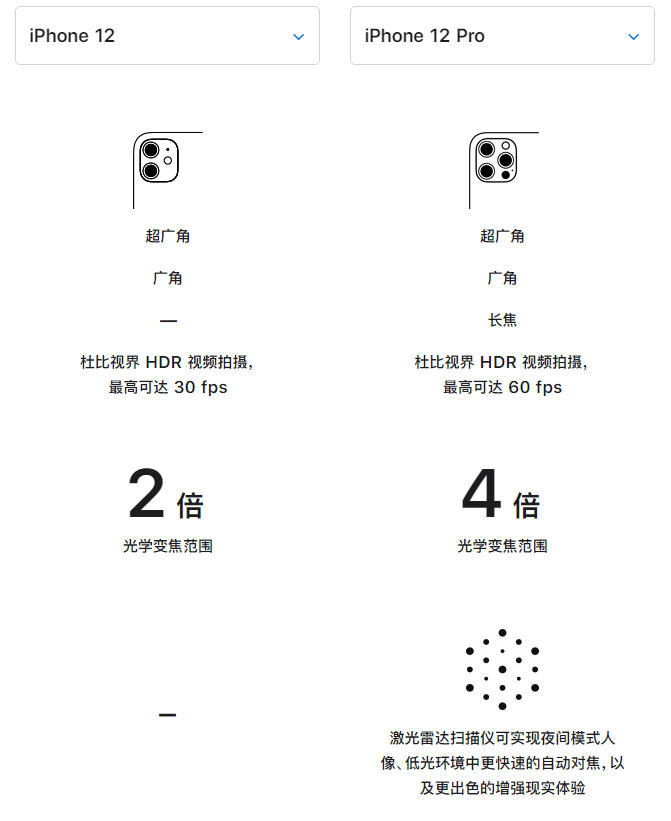 高陵苹果手机维修分享苹果 iPhone 12 与 iPhone 12 Pro 选哪款 